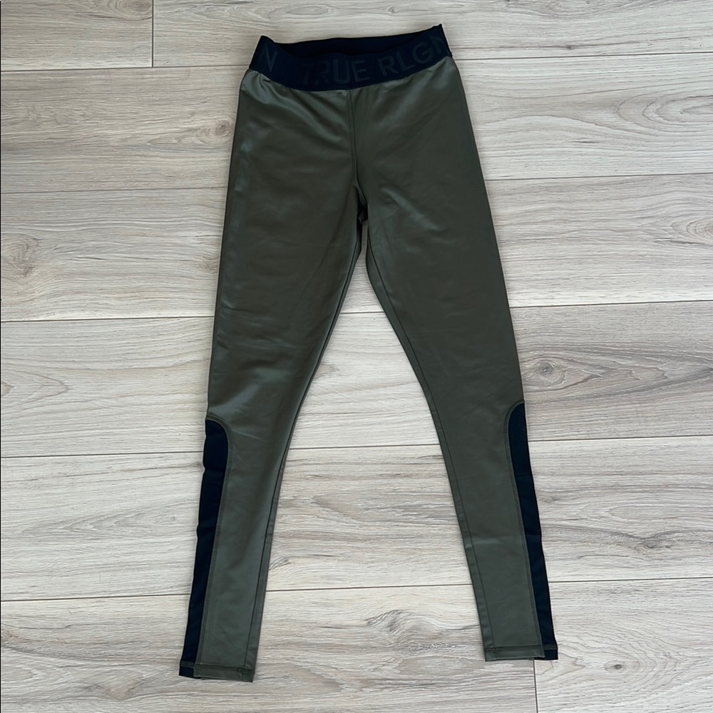 TRUE RELIGION FAUX LEATHER LEGGINGS
